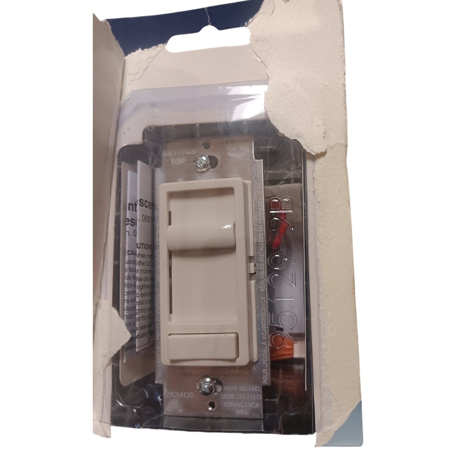 SureSlide Dimmer Switch for Dimmable LED, Halogen and Incandescent Bulbs, Almond