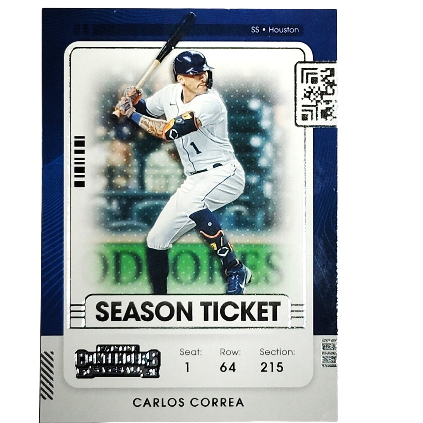 2021 Panini Contenders Carlos Correa, SS, VG/EX, Card #71, Houston Astros