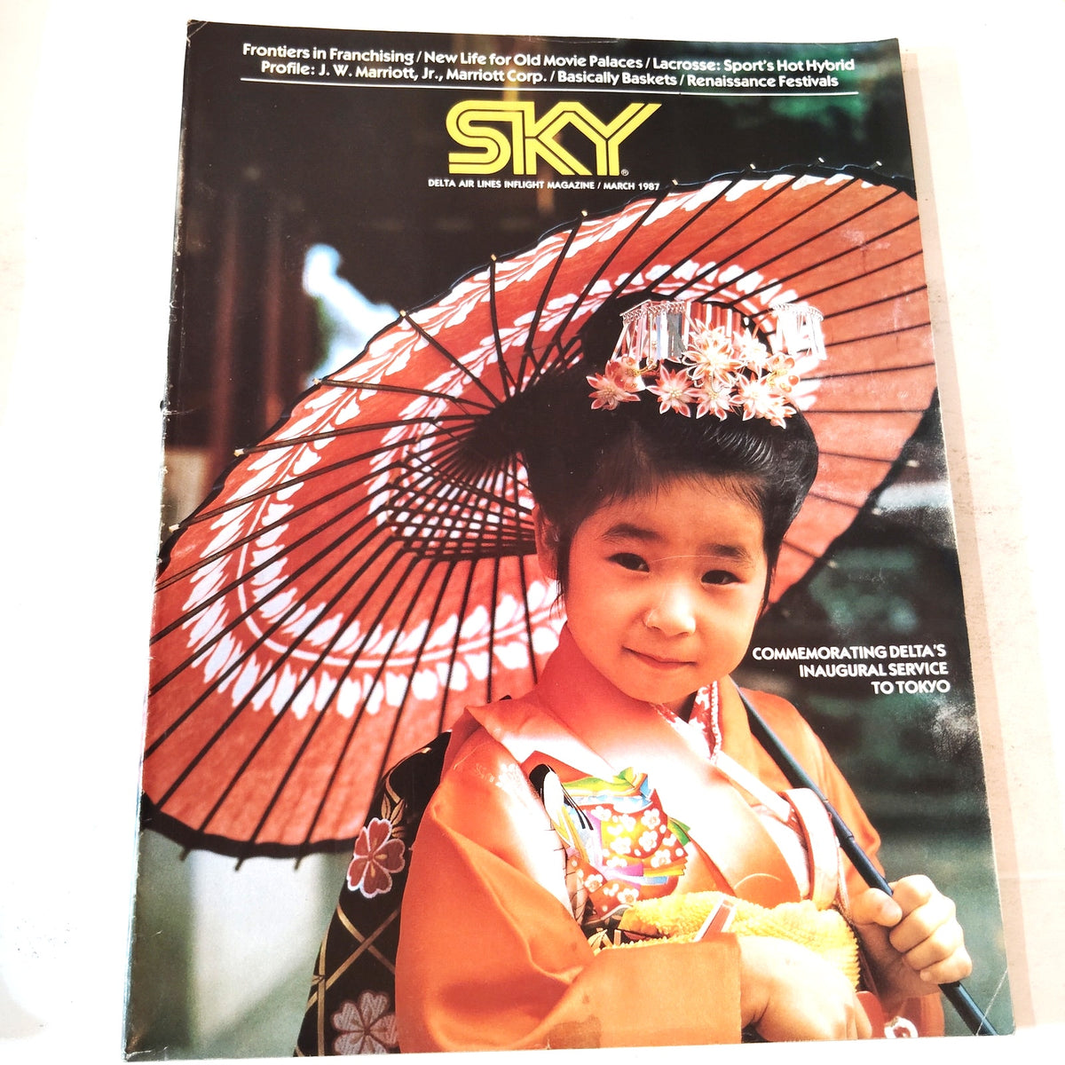 Delta SKY Magazine - March 1987 - Vintage In-Flight w/ Renaissance & Lacrosse