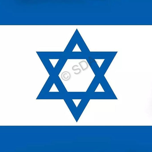 Country Flag, Israel Flag, 3' x 5' Poly Flag / Banner, 100D Material