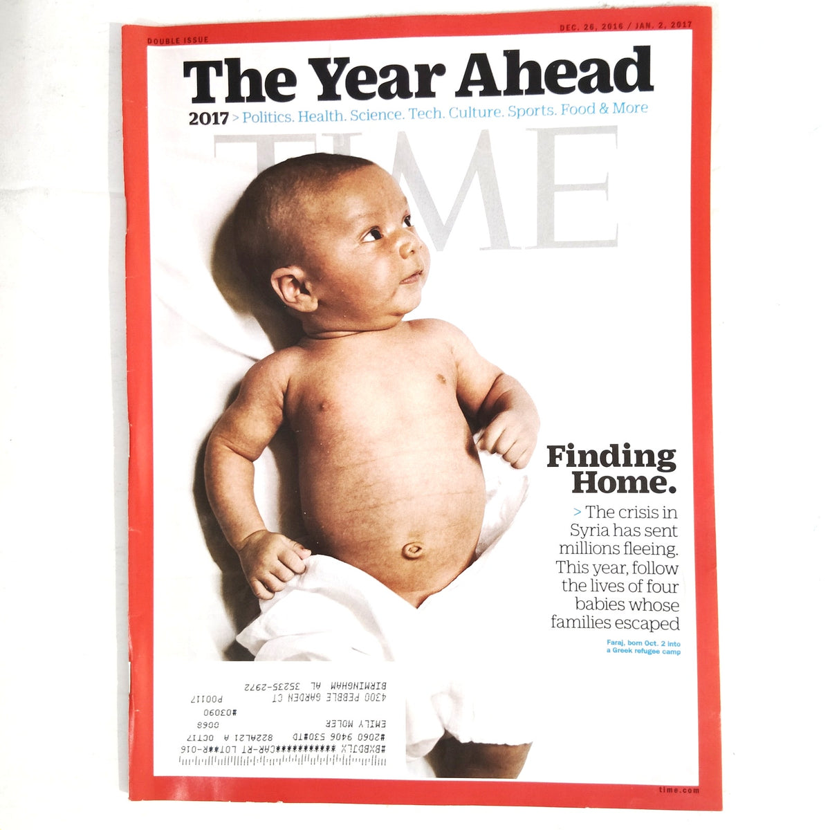 TIME Magazine Dec 26 2016 Jan 2 2017 Double Issue The Year Ahead Finding Home