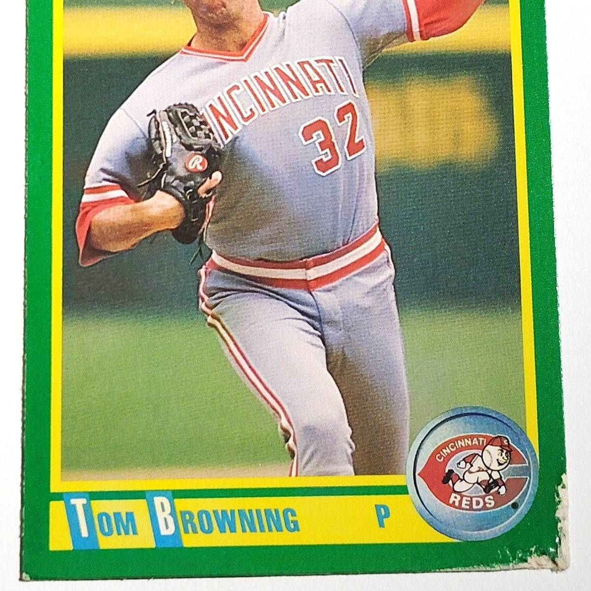 1990 Score Tom Browning #165 Cincinnati Reds Pitcher All Star MLB EX