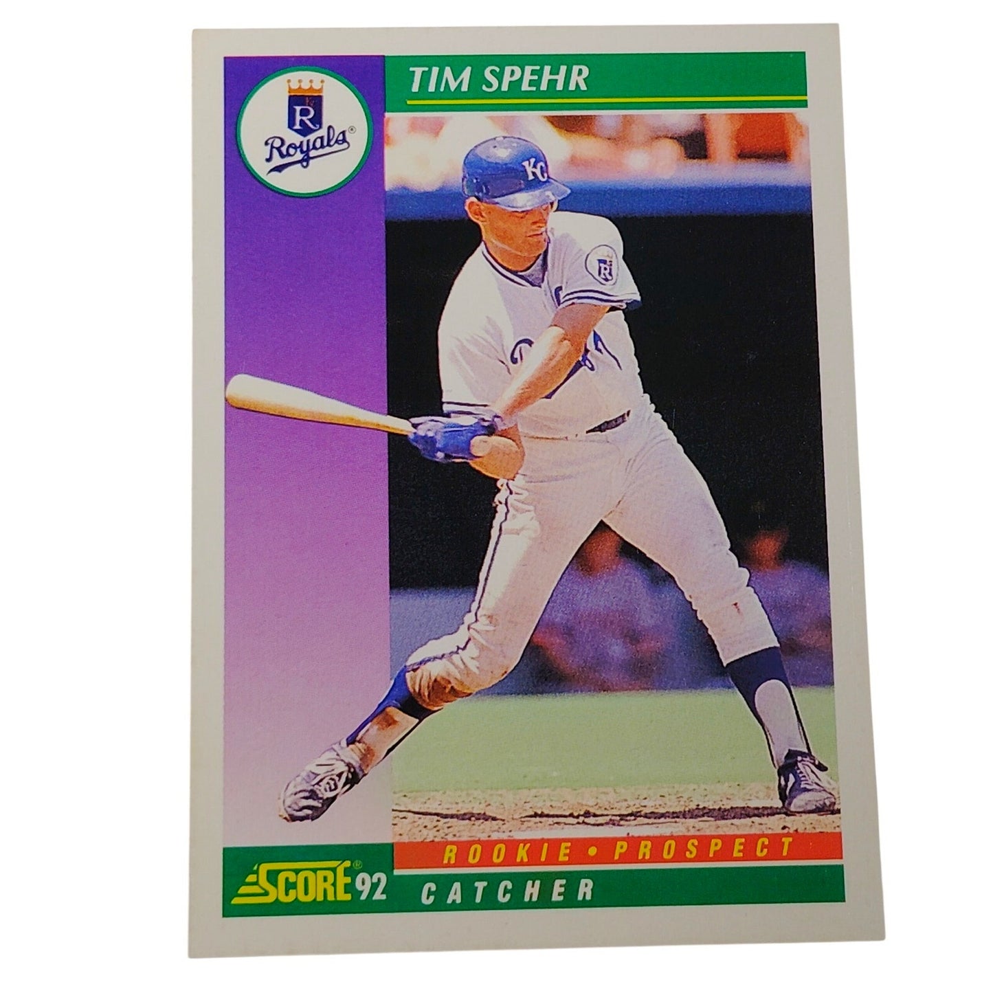 1992 Score Tim Spehr #416 Kansas City Royals Catcher Rookie Prospect MLB NM