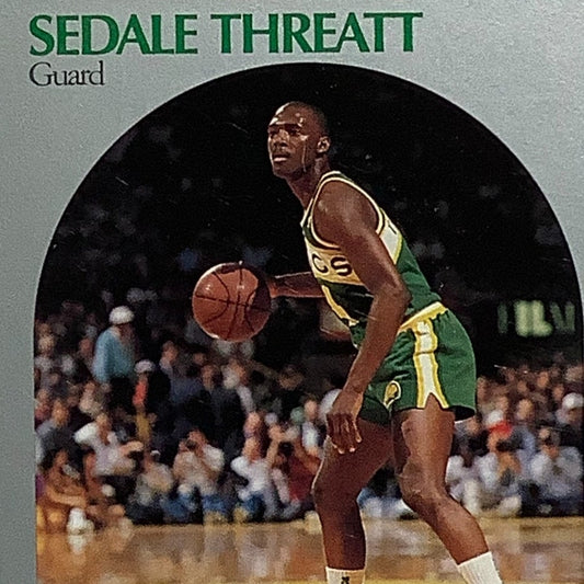 Sedale Threatt, Seattle Supersonics, NBA, NBA Hoops 1990, Card 284, EX/NM