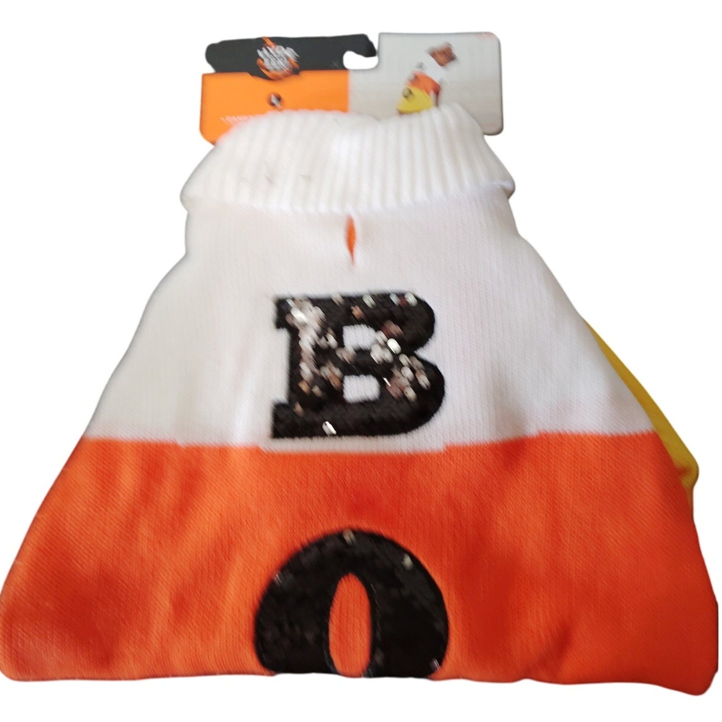 Hyde & EEK! Boutique Halloween Candy Corn Boo Dog Sweater – Medium