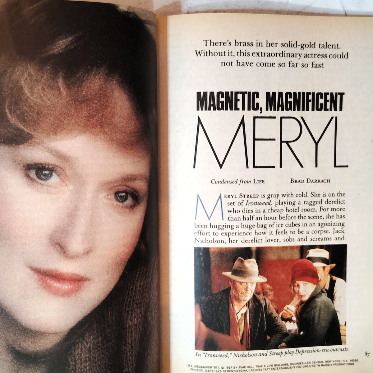 Reader's Digest March 1988 Magazine Back Issue Renoir Cover Art, Meryl Streep