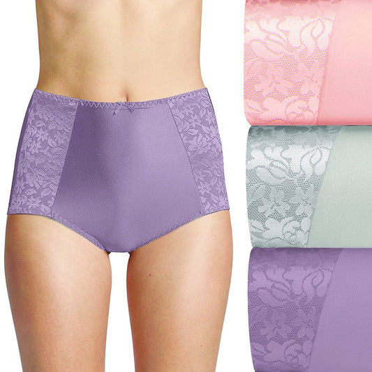 Bali Double Support Brief Panty Set – 3 Pack – Size 8/XL – Women’s