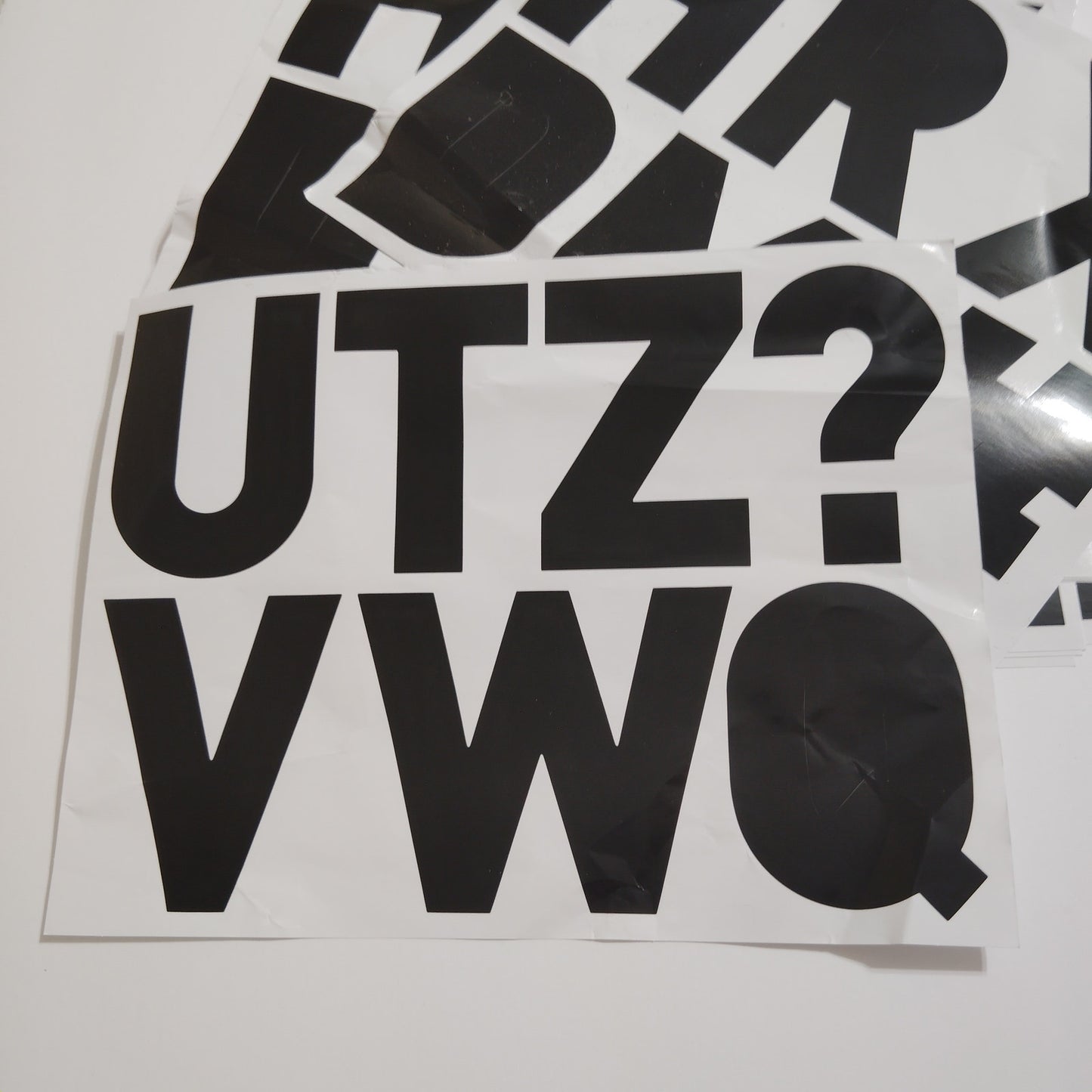 Vinyl Alphabet Letter Set – 5 Packs, 3‑7/8" High Letters + ! # & ? – New