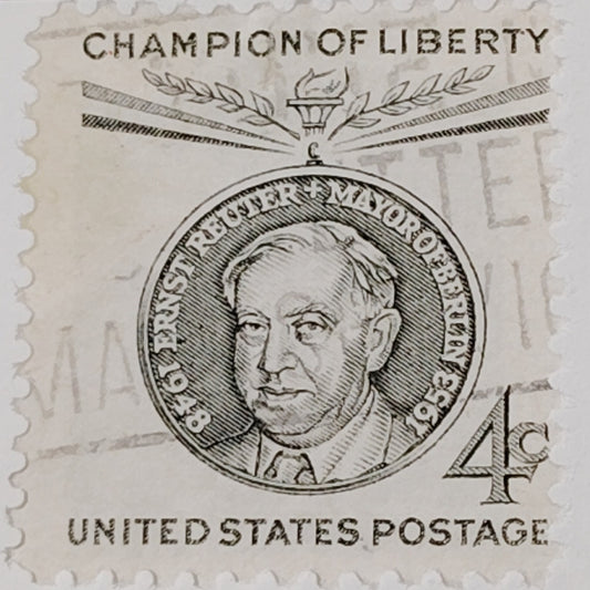 1959 Scott #1136 – 4¢ Ernst Reuter / Champion of Liberty – Canceled