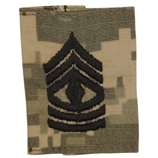 US Army First Sergeant 1SG E‑8 Rank Loop Black on ACU UCP Digital 2" × 1‑1/2"