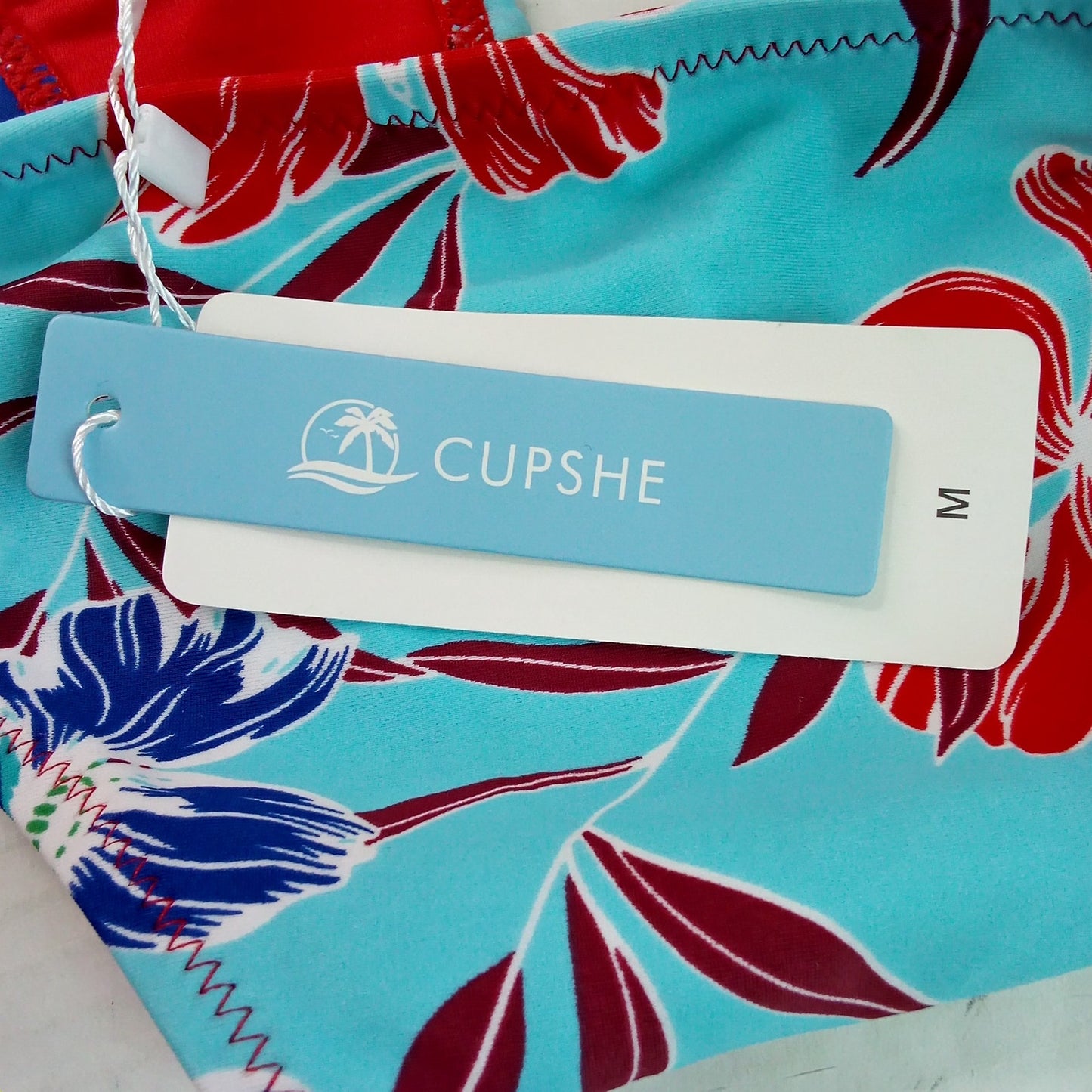 Cupshe Floral Bikini Bottoms Tropical Print High Waisted Swim Women’s Medium