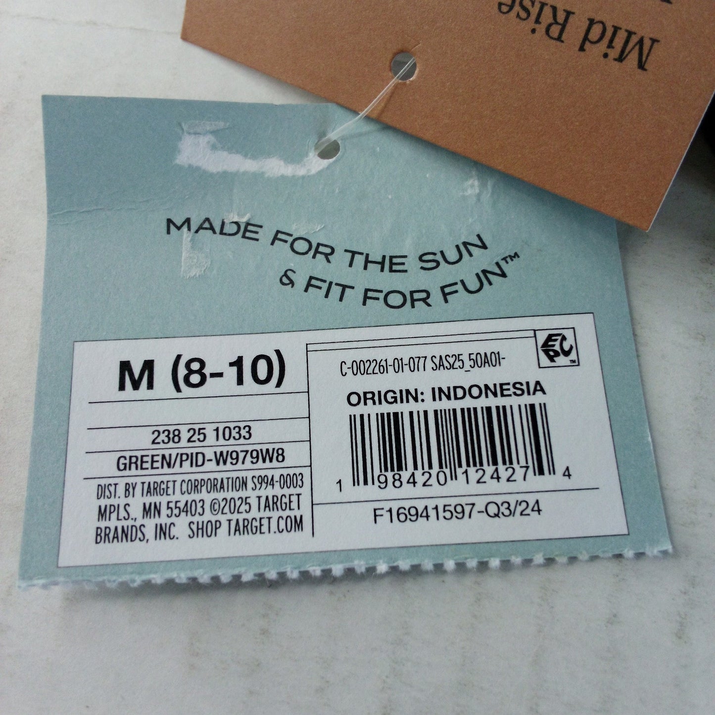 Reversible Shade & Shore MD. Reversible Palm Print High‑Leg Bikini Bottom Green