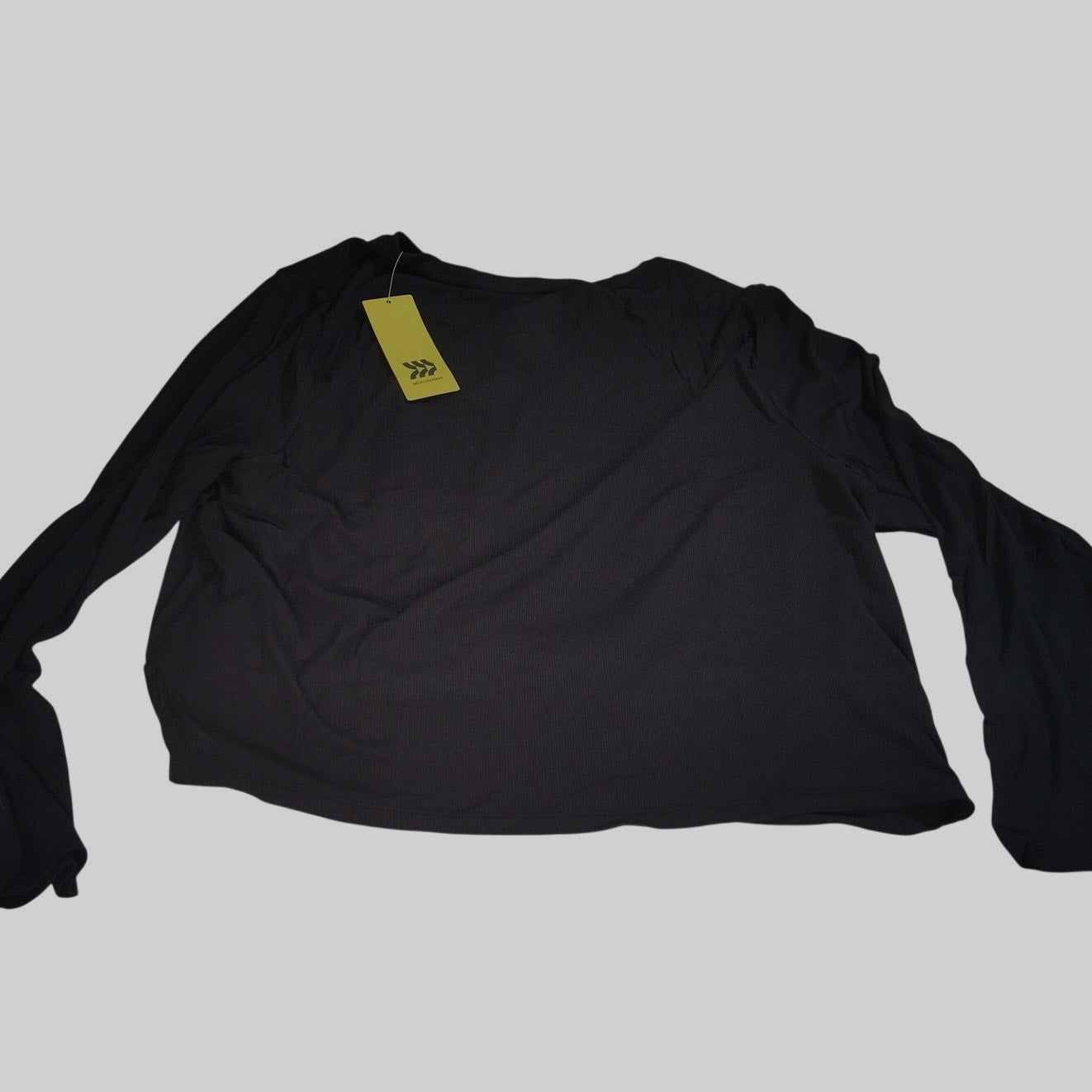 All in Motion Women’s Twist Front Long Sleeve Top Black 1X