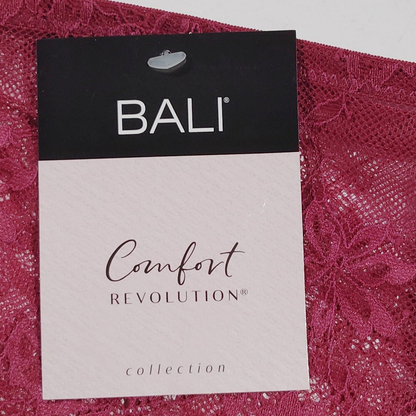 Bali Comfy Glam Lace Desire Hipster Panty – Size 2XL/9 – Burgundy