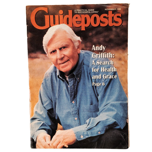 Guideposts Magazine November 1996 Andy Griffith Cover - Vintage Christian