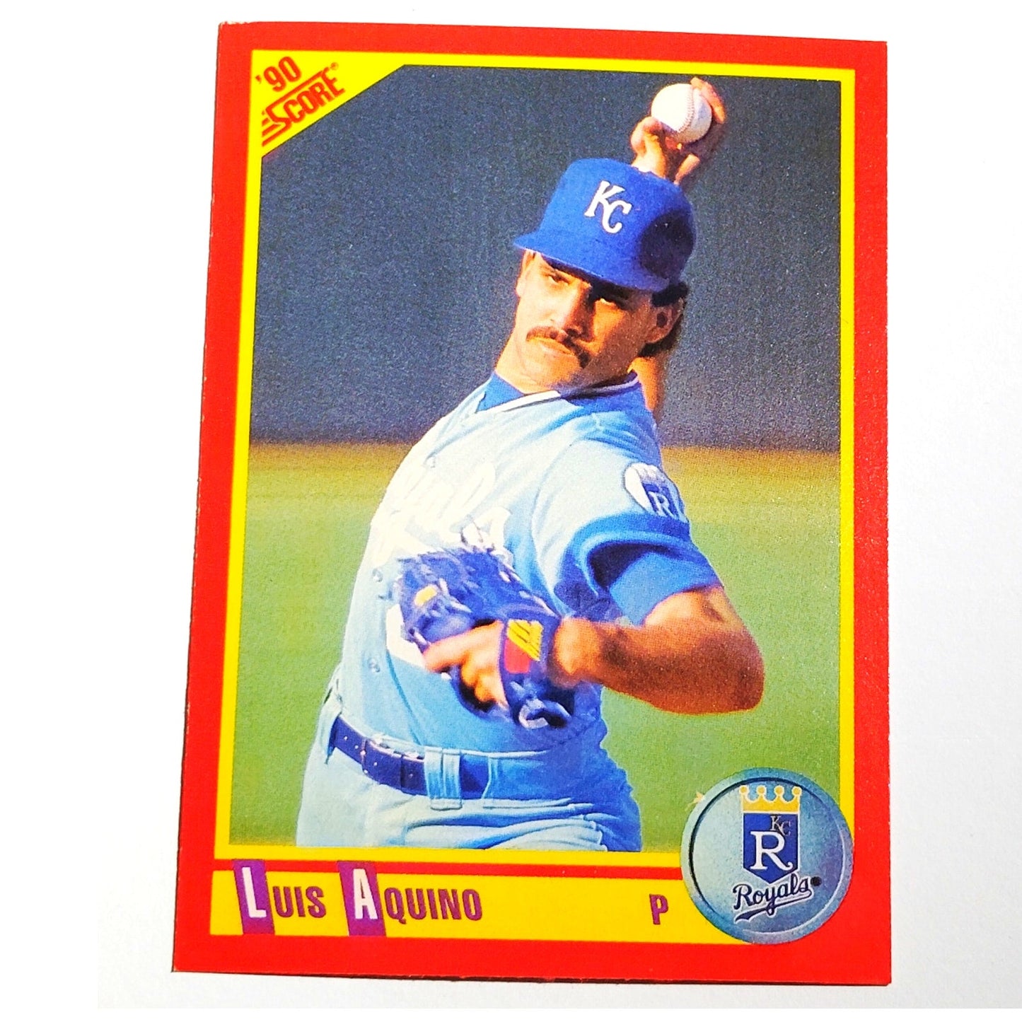 1990 Score Luis Aquino #432 Kansas City Royals Pitcher MLB Baseball EX