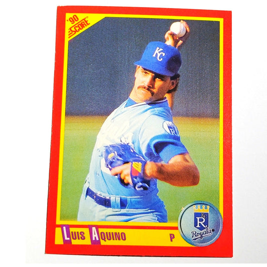 1990 Score Luis Aquino #432 Kansas City Royals Pitcher MLB Baseball EX