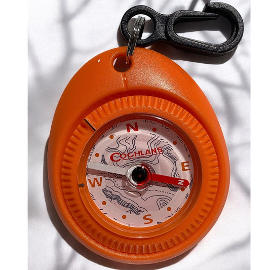 Coghlan's Hiking and Trail Compass with Fastening Clip, Orange, 2" Diameter
