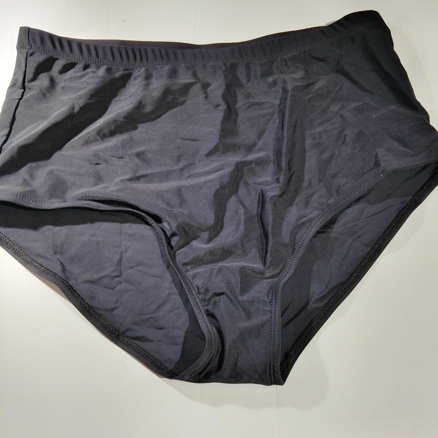 Micosuza Women’s High‑Waisted Bikini Bottoms – Black – Medium (12) - NWT