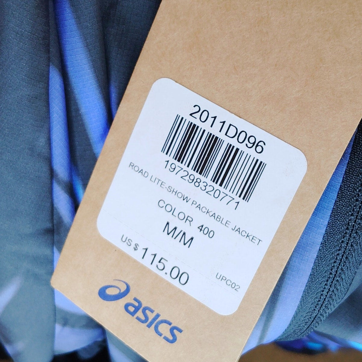 ASICS Road Lite‑Show Packable Jacket Men’s Medium Reflective Running Blue