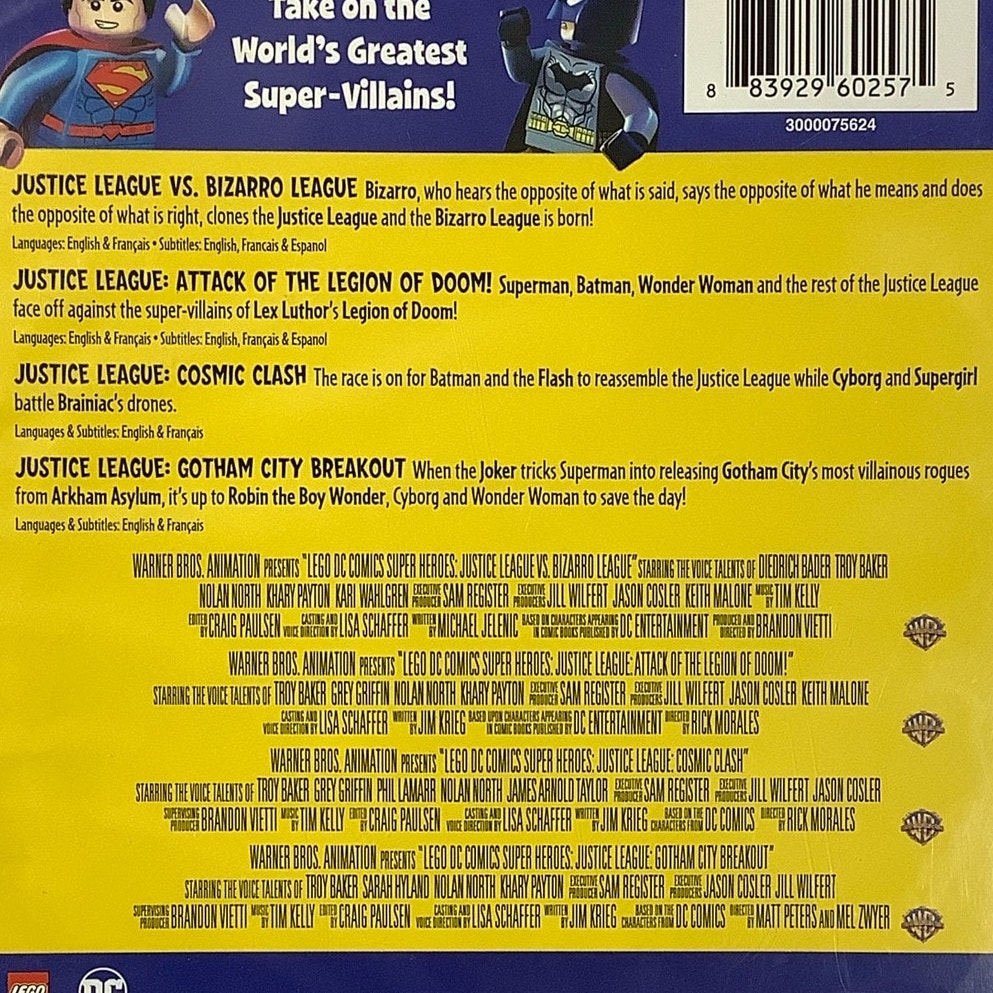4 Kid Favorites: LEGO DC Super Heroes (DVD 2017) 282 Minutes Animation for Kids