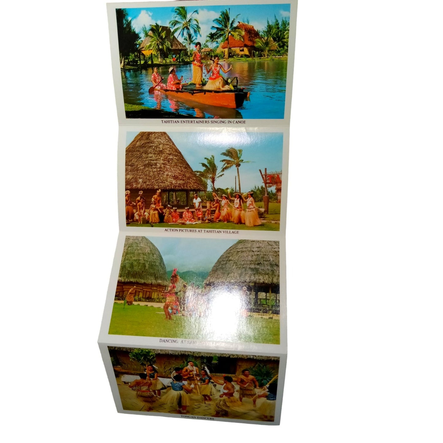 Folding Card, 12 Views, Polynesian Cultural Center, Oahu, HI, 4" x 6", Vintage