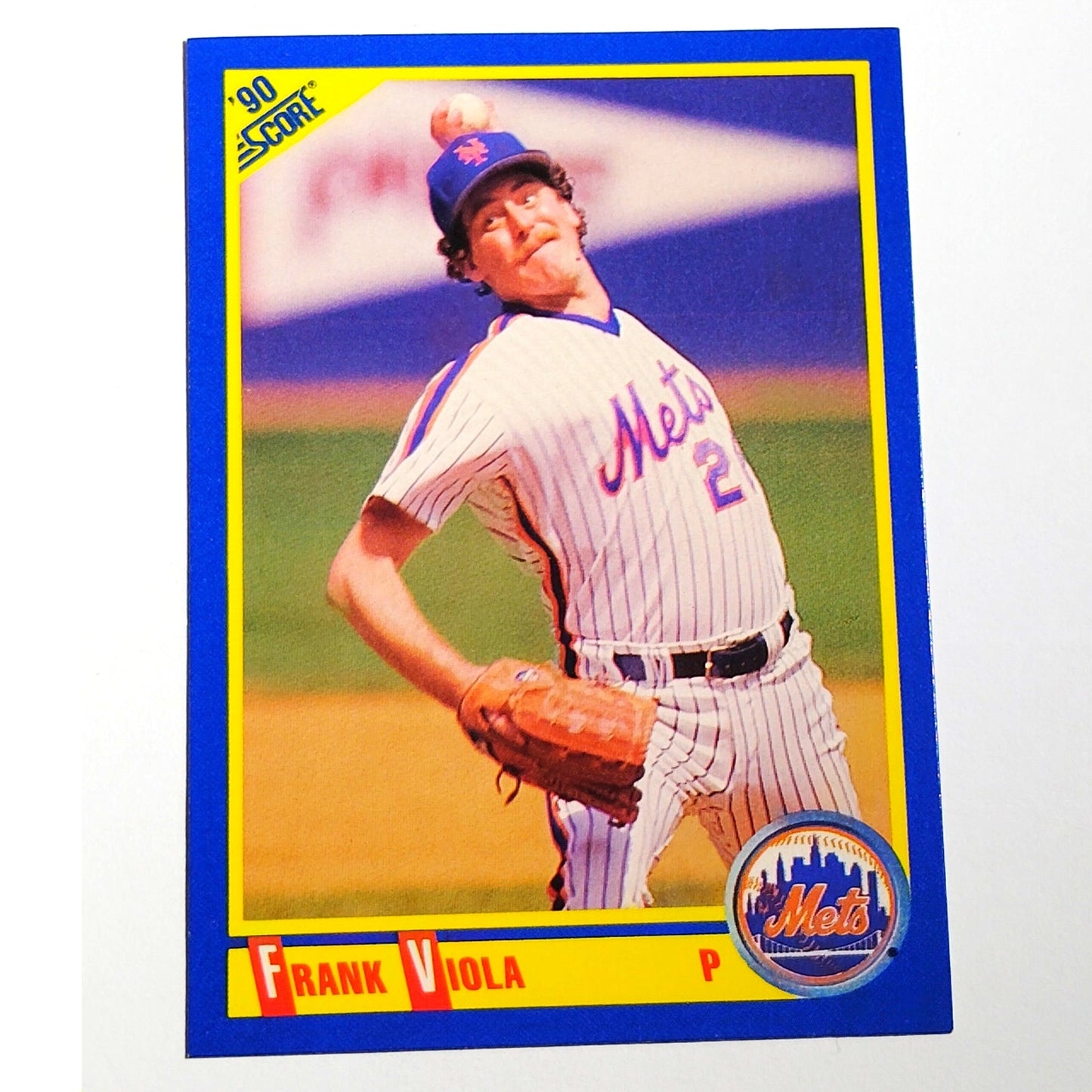1990 Score Frank Viola #500 New York Mets Pitcher MLB Baseball EX