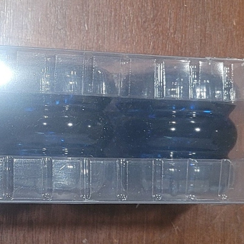 4pk Bubble Glass Taper Candle Holders – Blue – Sculptural Modern Design