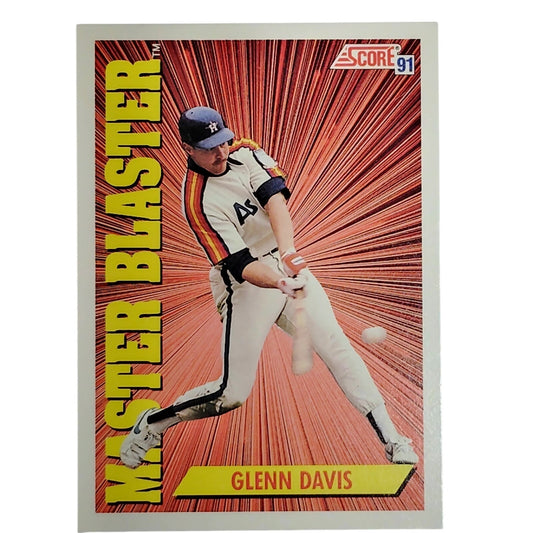 1991 Score Master Blaster Glenn Davis Card #405 Houston Astros 1B VG/EX