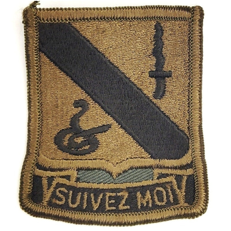 US Army 14th Armored Cavalry Regiment SSI Patch Subdued Bagby Green Sew‑On