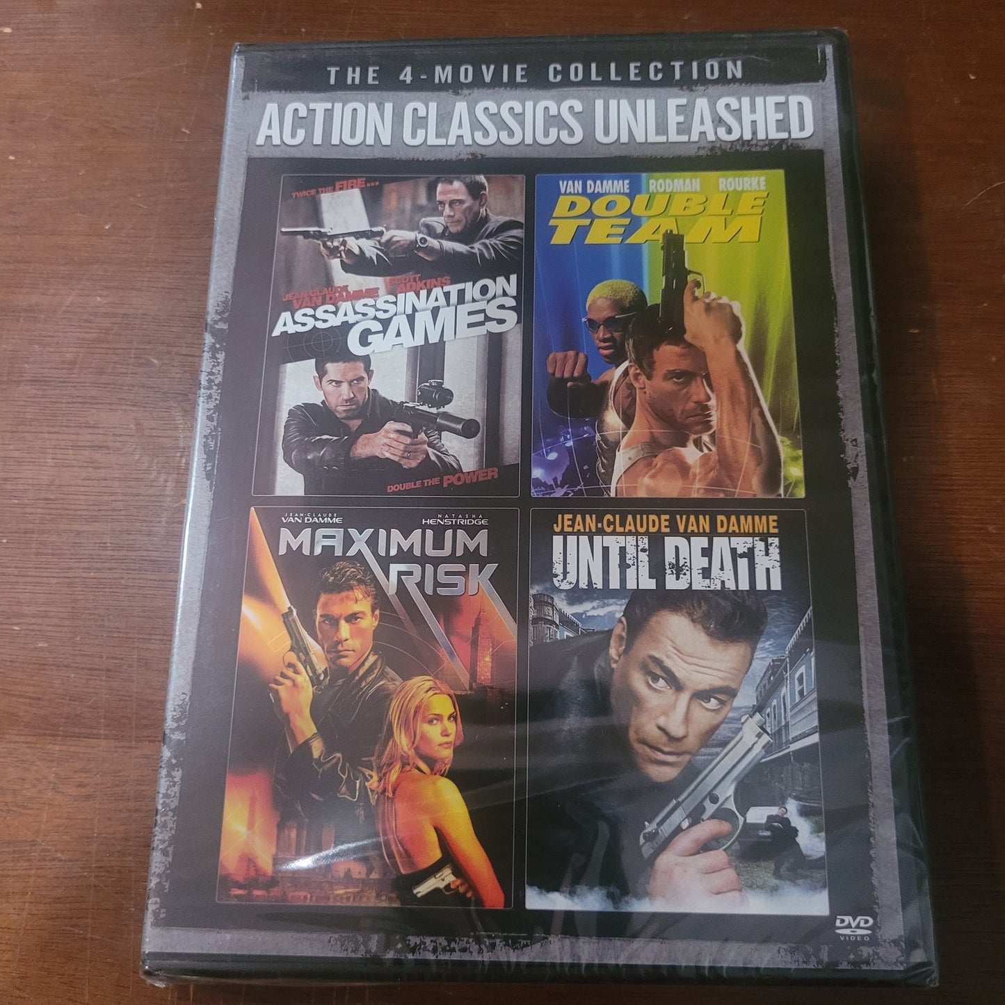 4 Action Films DVD - Assassination Games, Double Team, Maximum Risk, Until Death