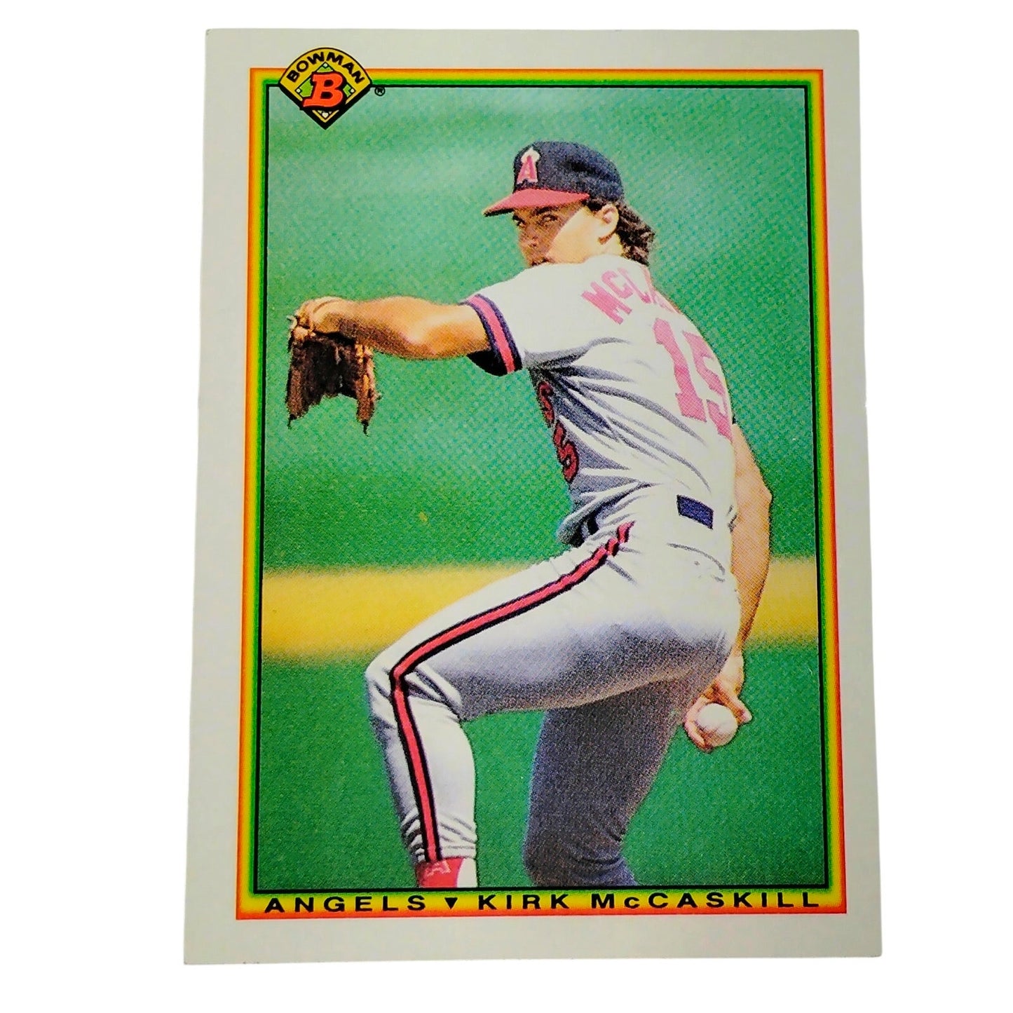 1990 Bowman Kirk McCaskill #283 California Angels Pitcher MLB Baseball Card NM