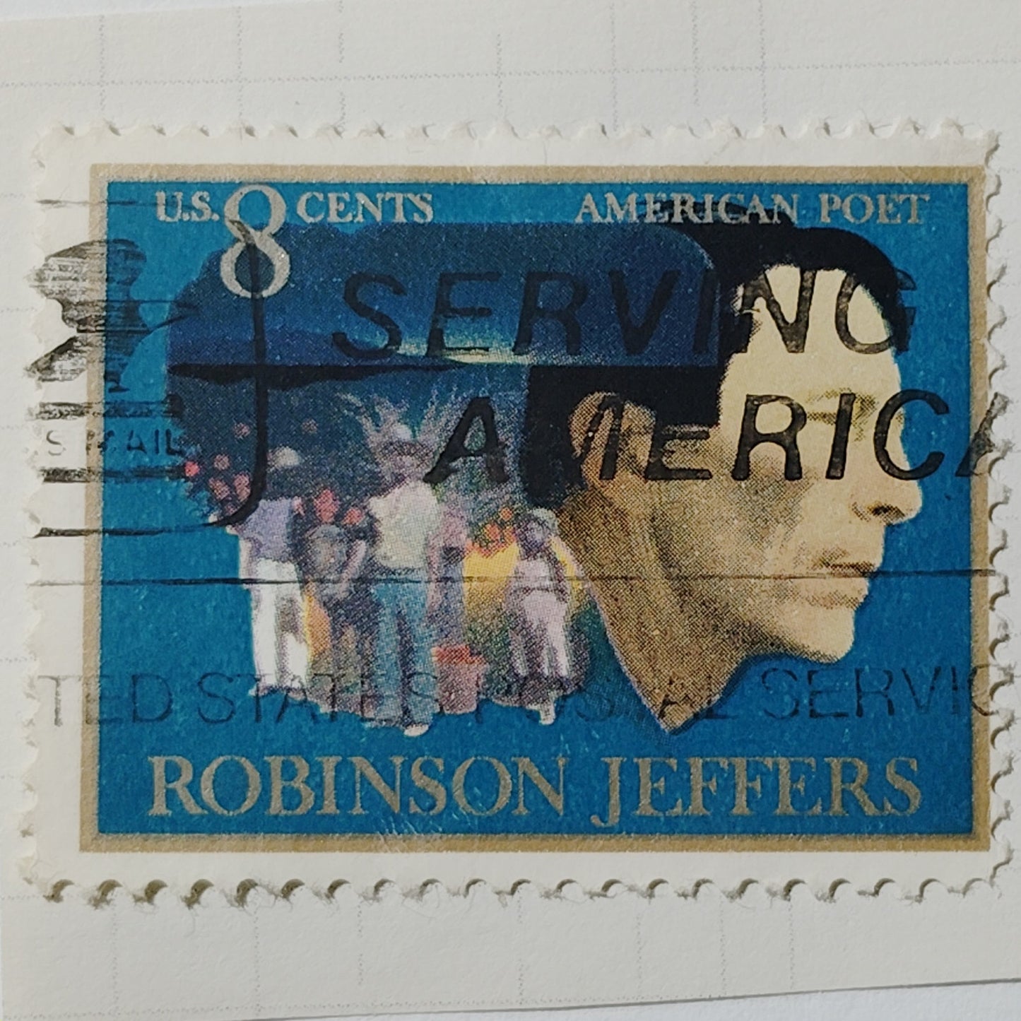 1973 US Postage Stamp Scott #1485 8c Robinson Jeffers American Poet Used