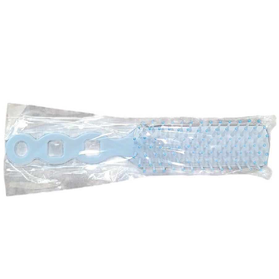 4-Pack Soft Nylon Bristles Hair Brushes – Vented Wavy Design, 4 Colors, 7.5"