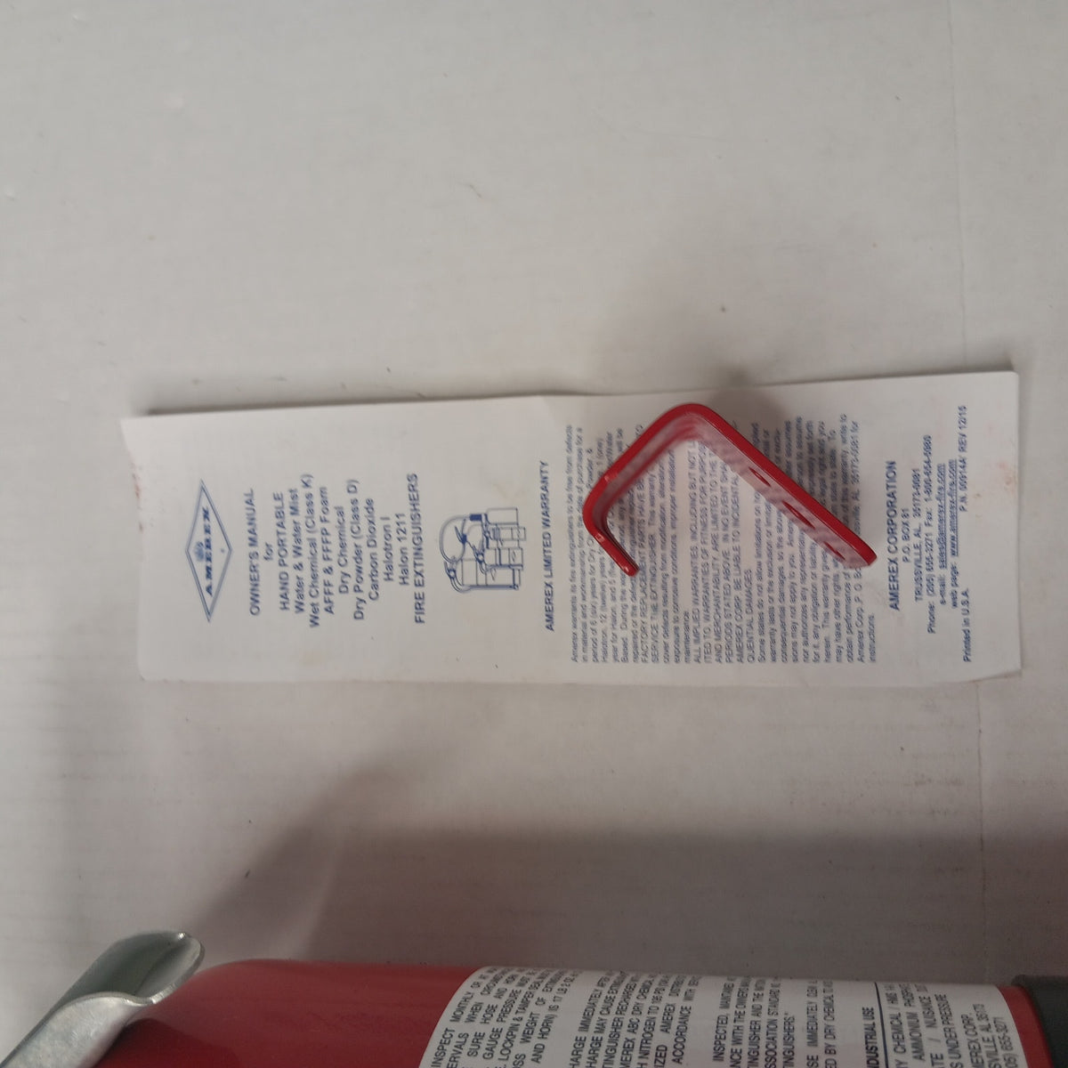 Amerex B456 10 lb ABC Dry Chemical Fire Extinguisher w/ Wall Bracket 4A:80B:C