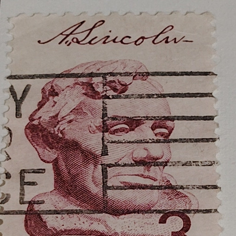 1959 Scott #1114 – 3¢ Abraham Lincoln / Cooper Union – Canceled