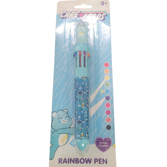 Care Bears Rainbow 10-Color Pen Blue Cheer Bear Topper and Barrel