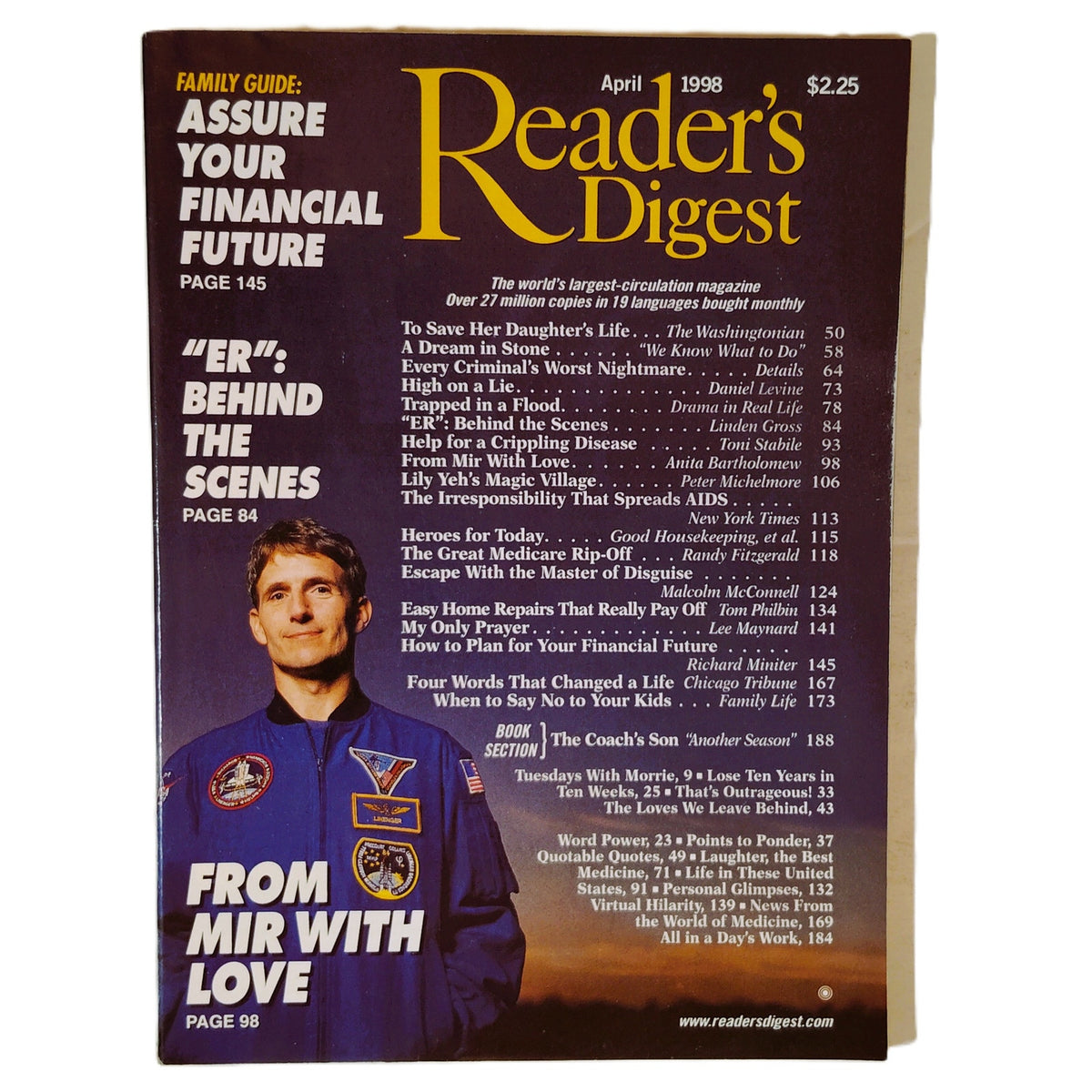 Reader's Digest April 1998 Vol 152 No 912 From Mir With Love Magazine