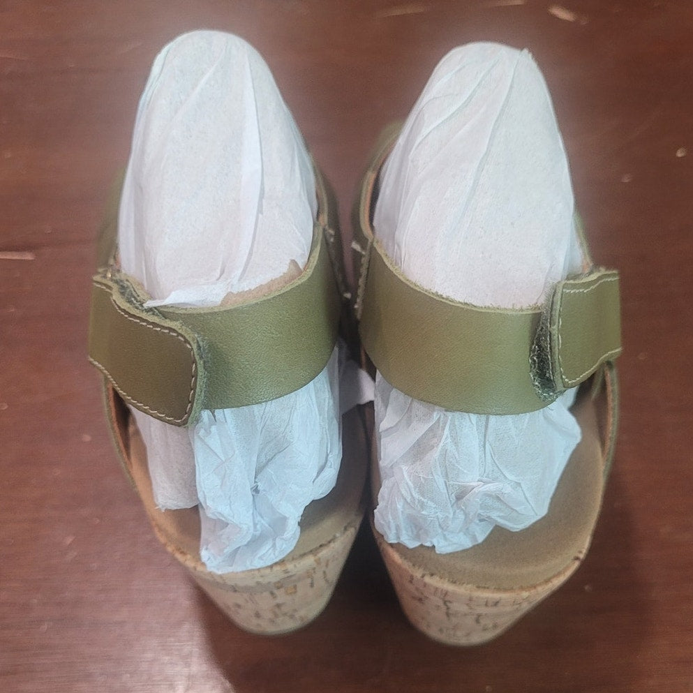 Cobb Hill Alleah Sling Sandal – Avocado, Women’s 8W, Hook & Loop, CJ0944