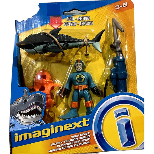 Fisher-Price Imaginext Reef Diver Ages 3+, Diver,  Scuba Gear & Harpoon Launcher