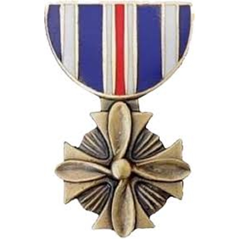 U.S Military Distinguished Flying Cross (DFC) Novelty Hat/Lapel Pin 1.13" × .75"