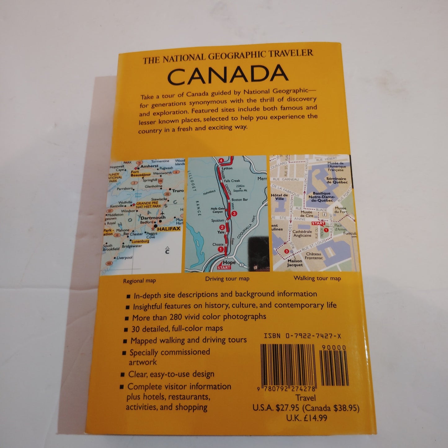 National Geographic Traveler Canada - Vintage 1999 Edition Paperback Guidebook