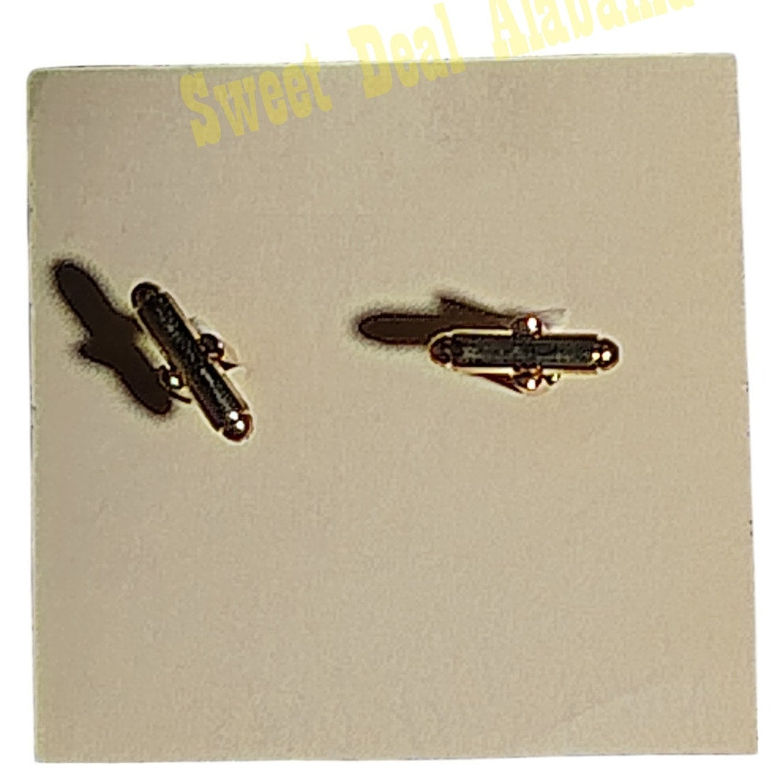 United States Navy Cufflinks, 3/4"D, Traditional Navy Emblem
