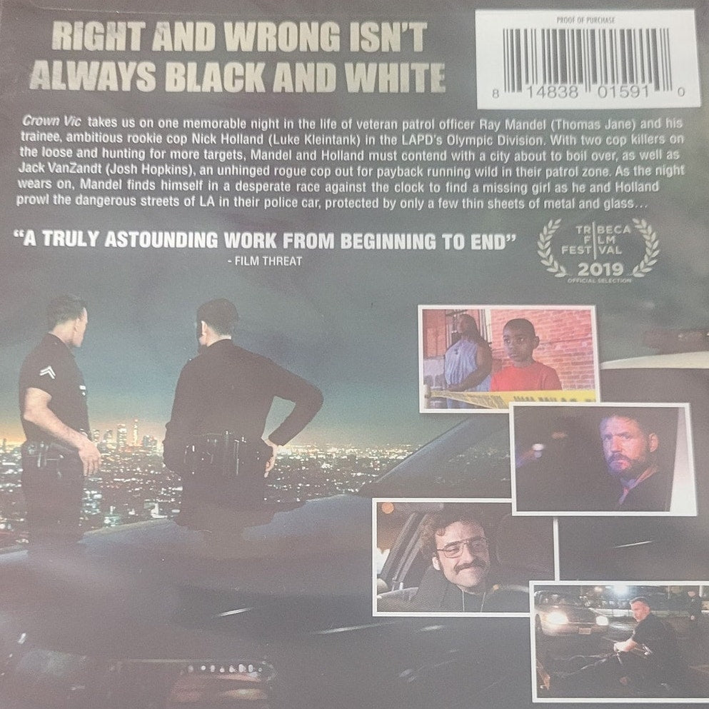 Crown Vic DVD 2019 Police Drama Crime Thriller Patrol Night Shift