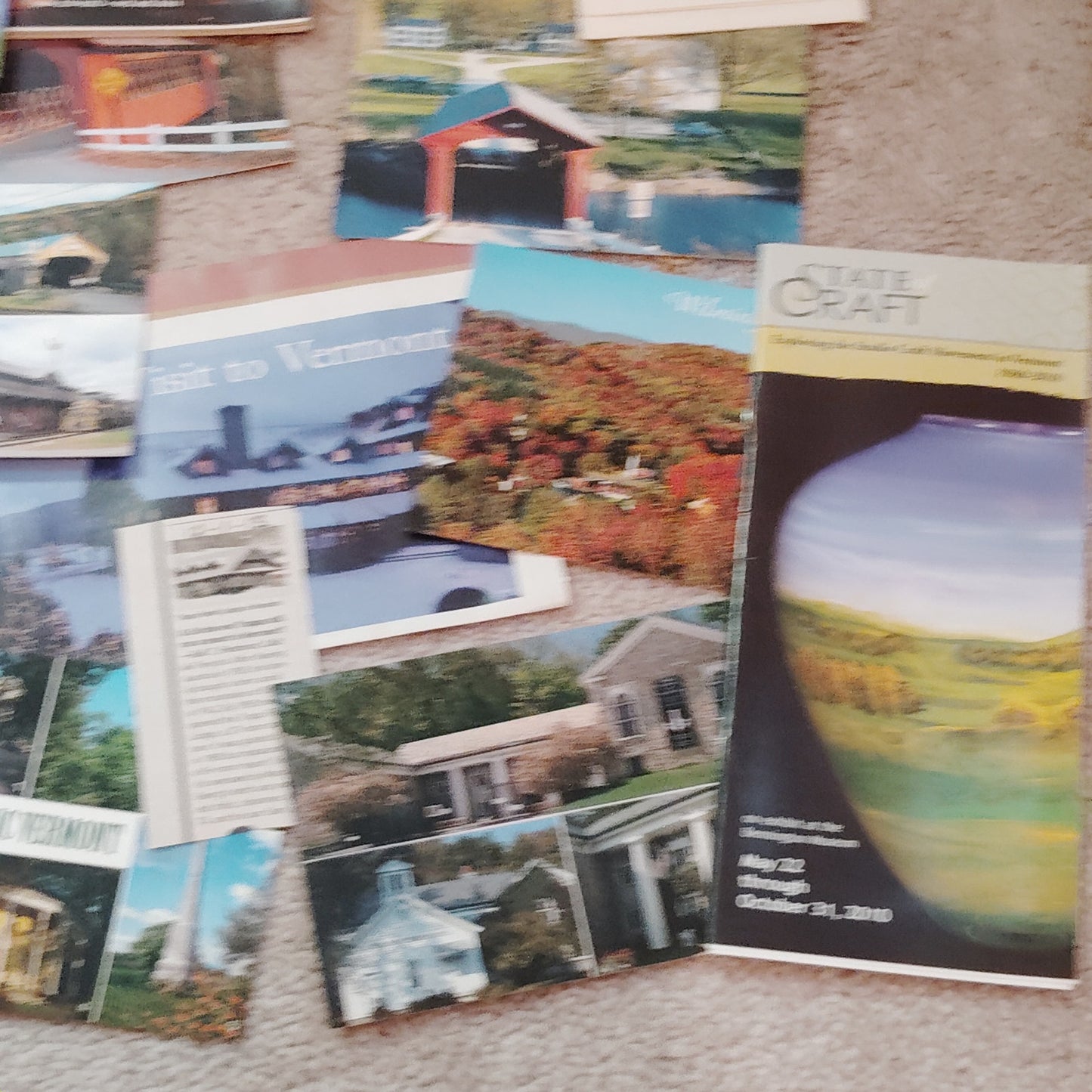 Vintage Vermont Travel Ephemera Lot 2010 Bennington Covered Bridges 1 Lb