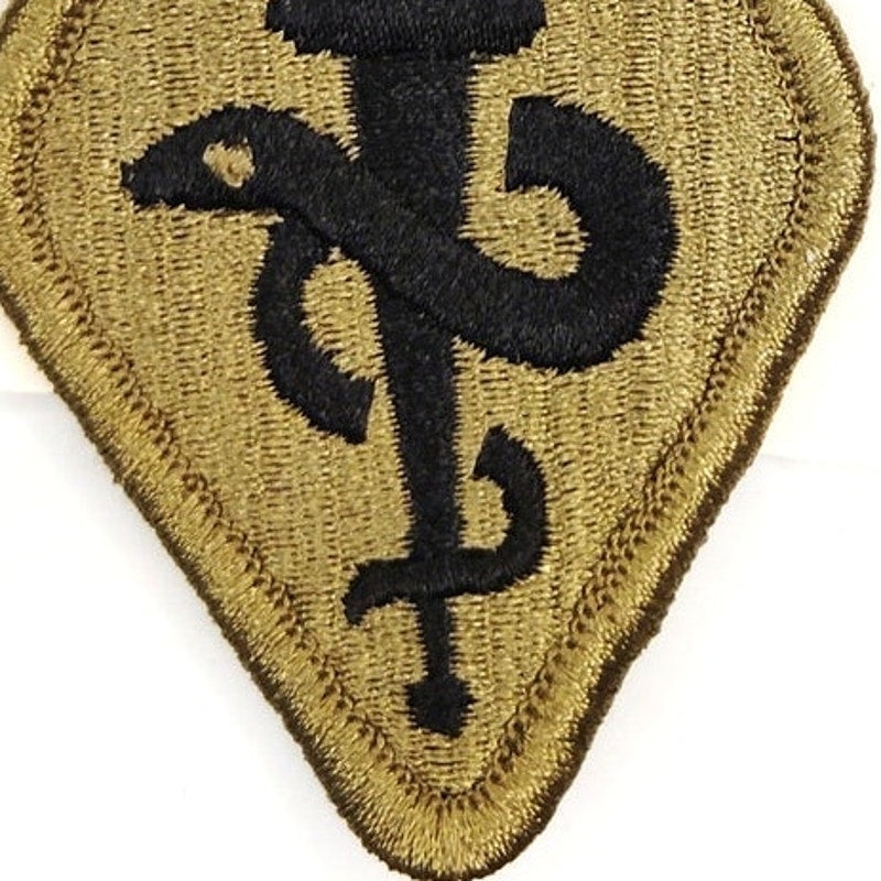 US Army Medical Dept Center & School OCP Patch 3‑1/8" × 2" Hook Back