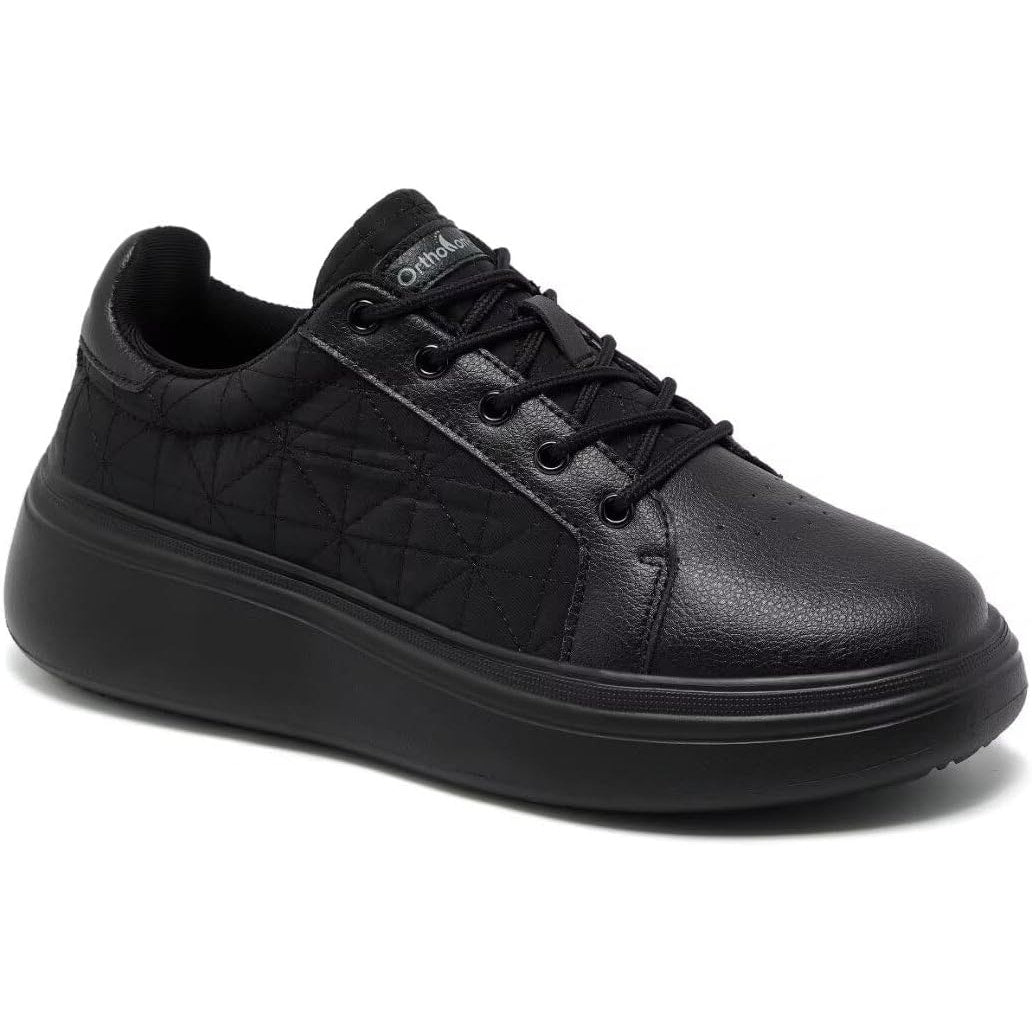 Comfort Orthopedic Sneakers, Ergonomic Walking Shoes, Ultra Breathable, Black, 7