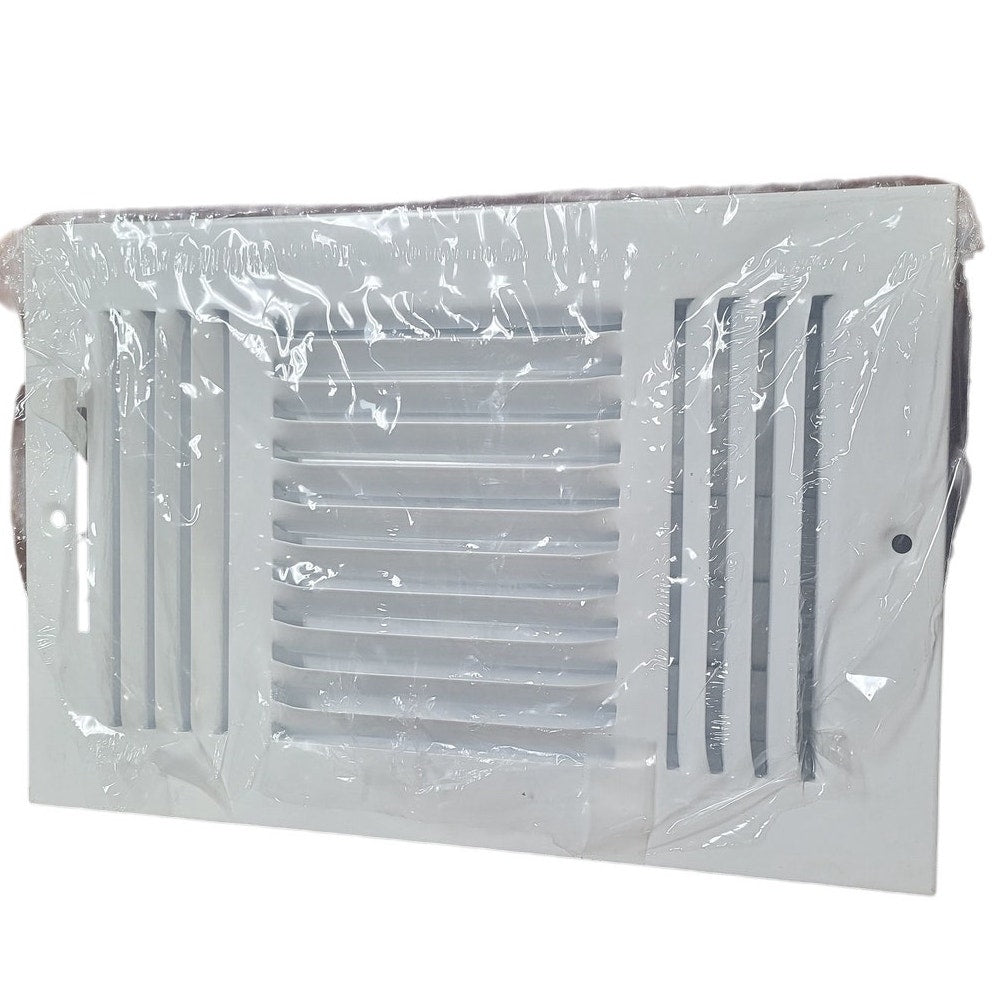 EZ-FLO 10 in. x 6 in. 3-Way Steel Wall / Ceiling Register, White