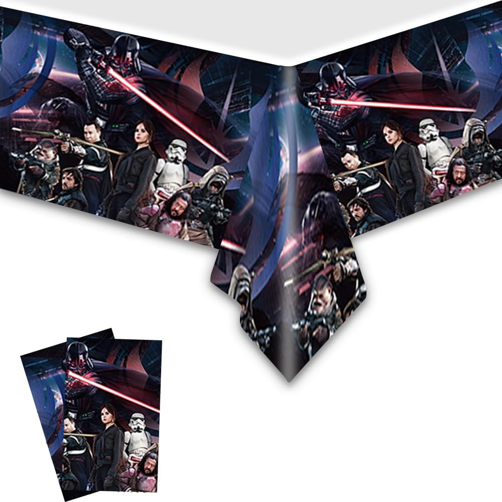 Star Wars Tablecloths 2‑Pack – Disposable Party Tablecovers – 70" × 42"