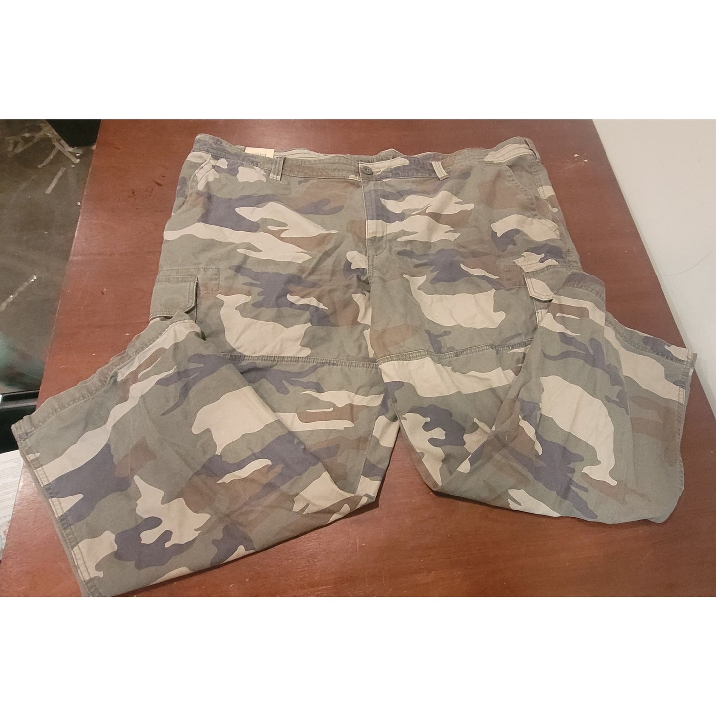 Trailhead Camo Cargo Pants 54x30 – Woodland Print, Outdoor Utility Style